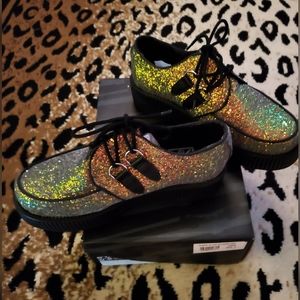TUK VIVA RAINBOW GLITTER MONDO CREEPERS MENS 8/WOMENS 10